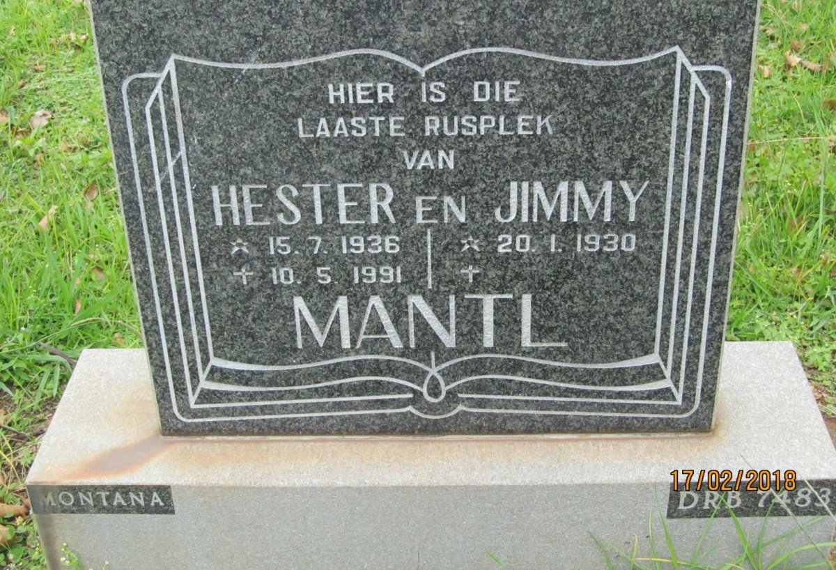 MANTL Jimmy 1930- &amp; Hester 1936-1991