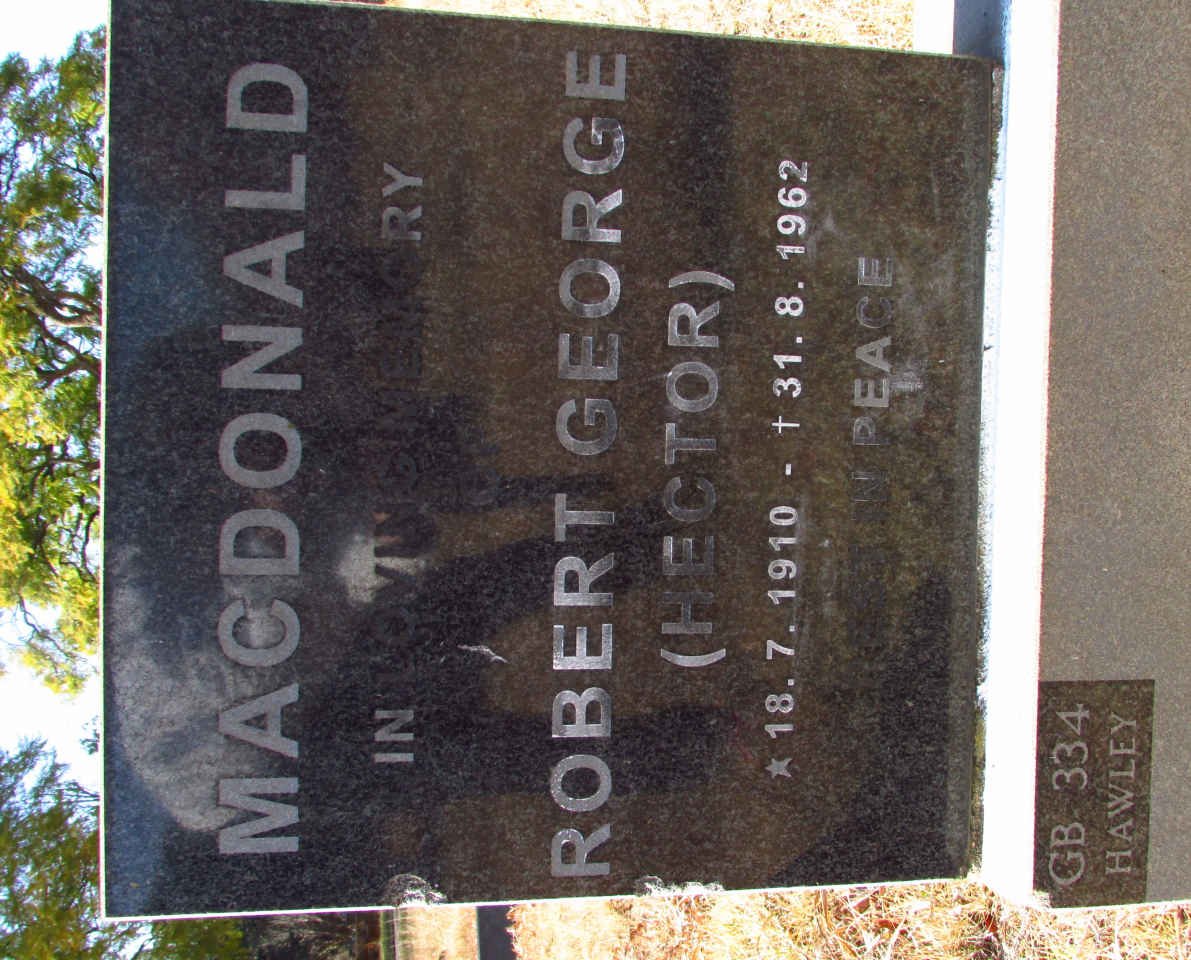MACDONALD Robert George 1910-1962
