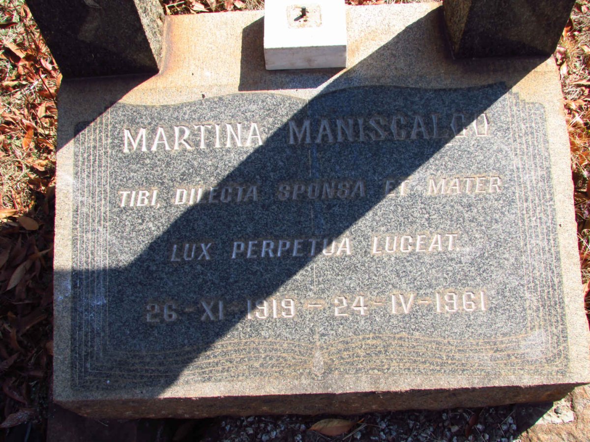 MANISCALCO Martina 1919-1961