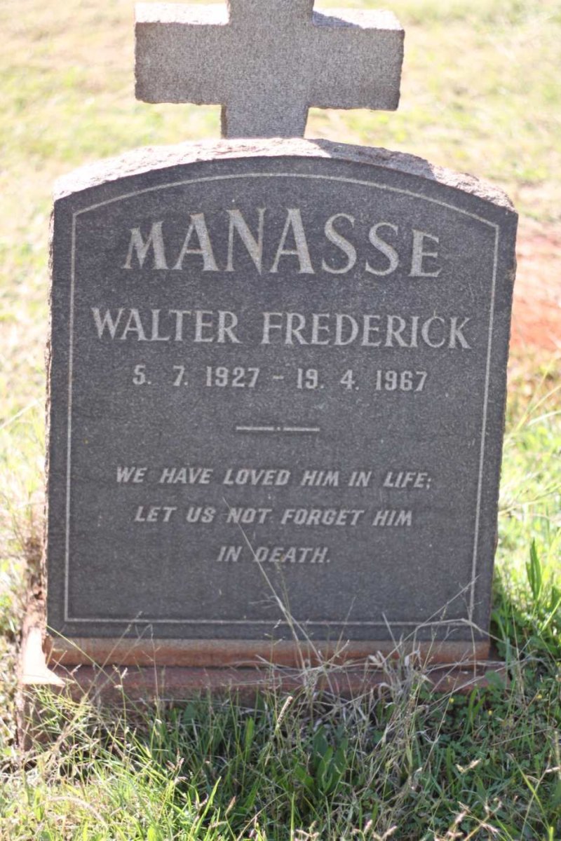 MANASSE Walter Frederick 1927-1967