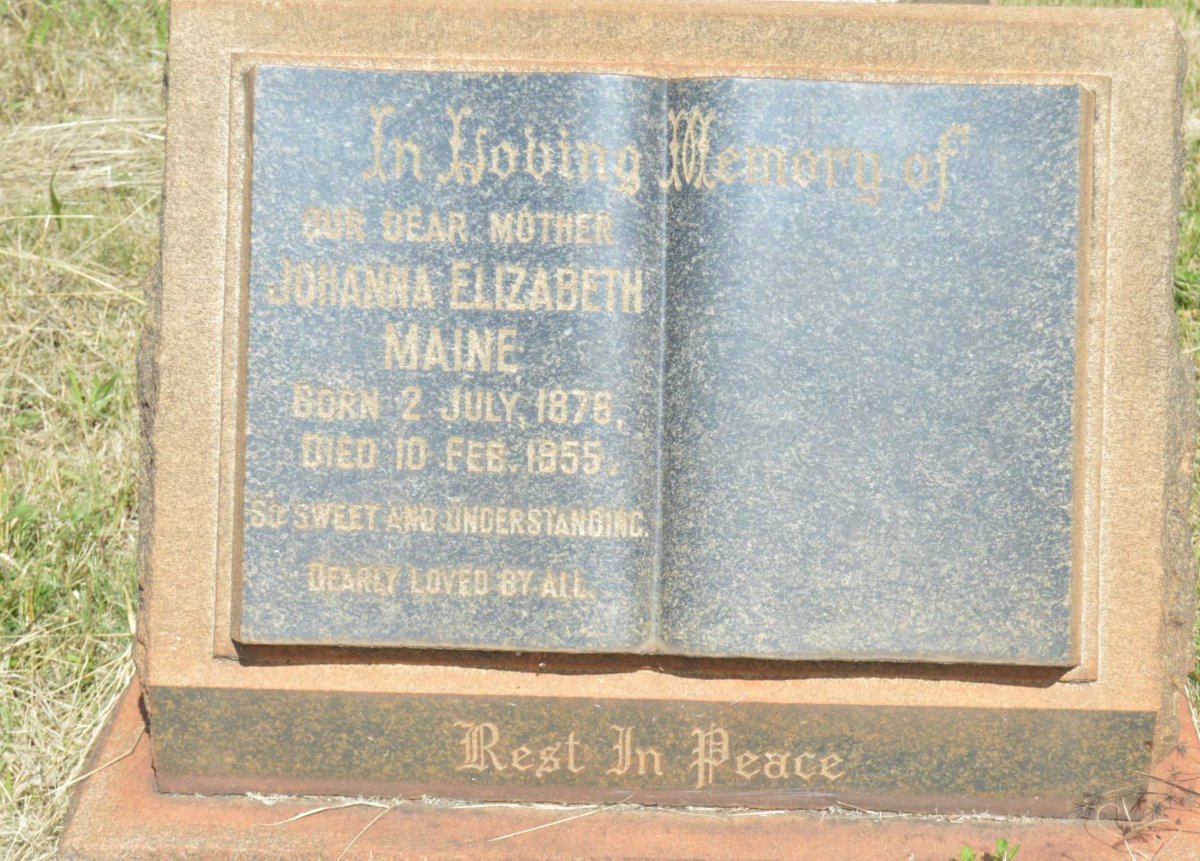 MAINE Johanna Elizabeth 1876-1955