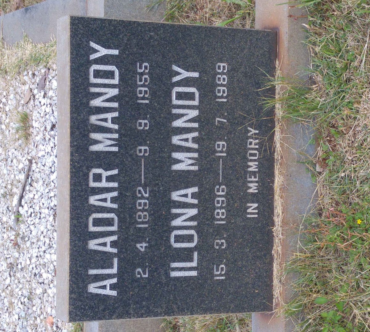 MANDY Aladar 1892-1955 &amp; Ilona 1896-1989