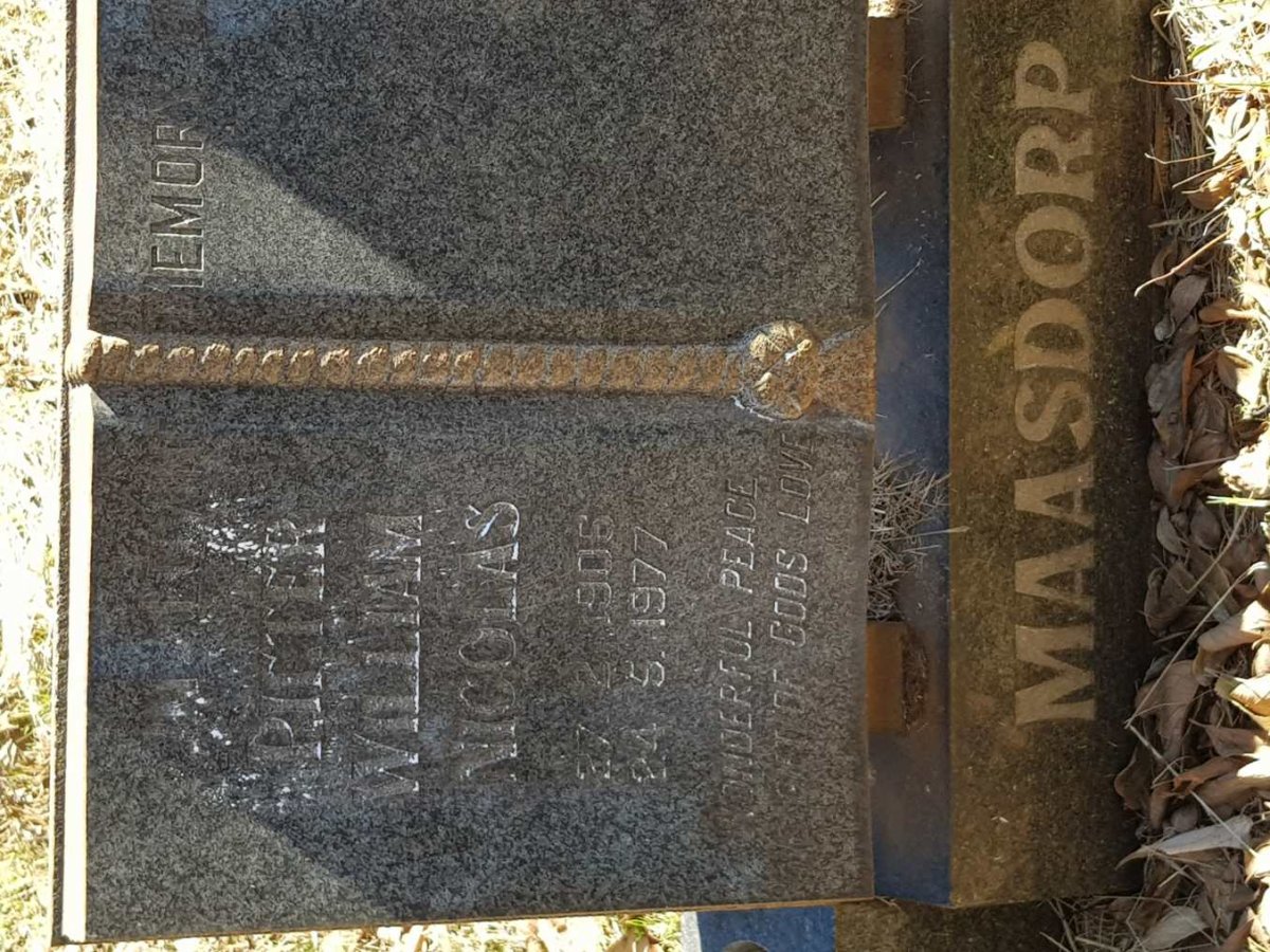 MAASDORP Pieter William Nicolas 1906-1977
