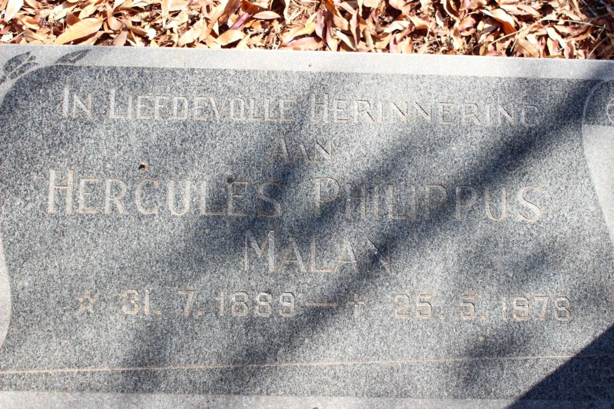 MALAN Hercules Philippus 1889-1978