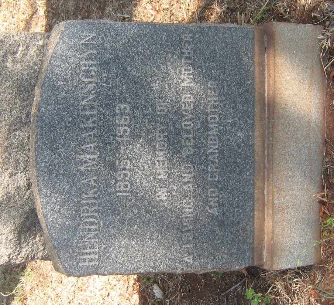 MAAKENSCHYN Hendrika 1895-1963