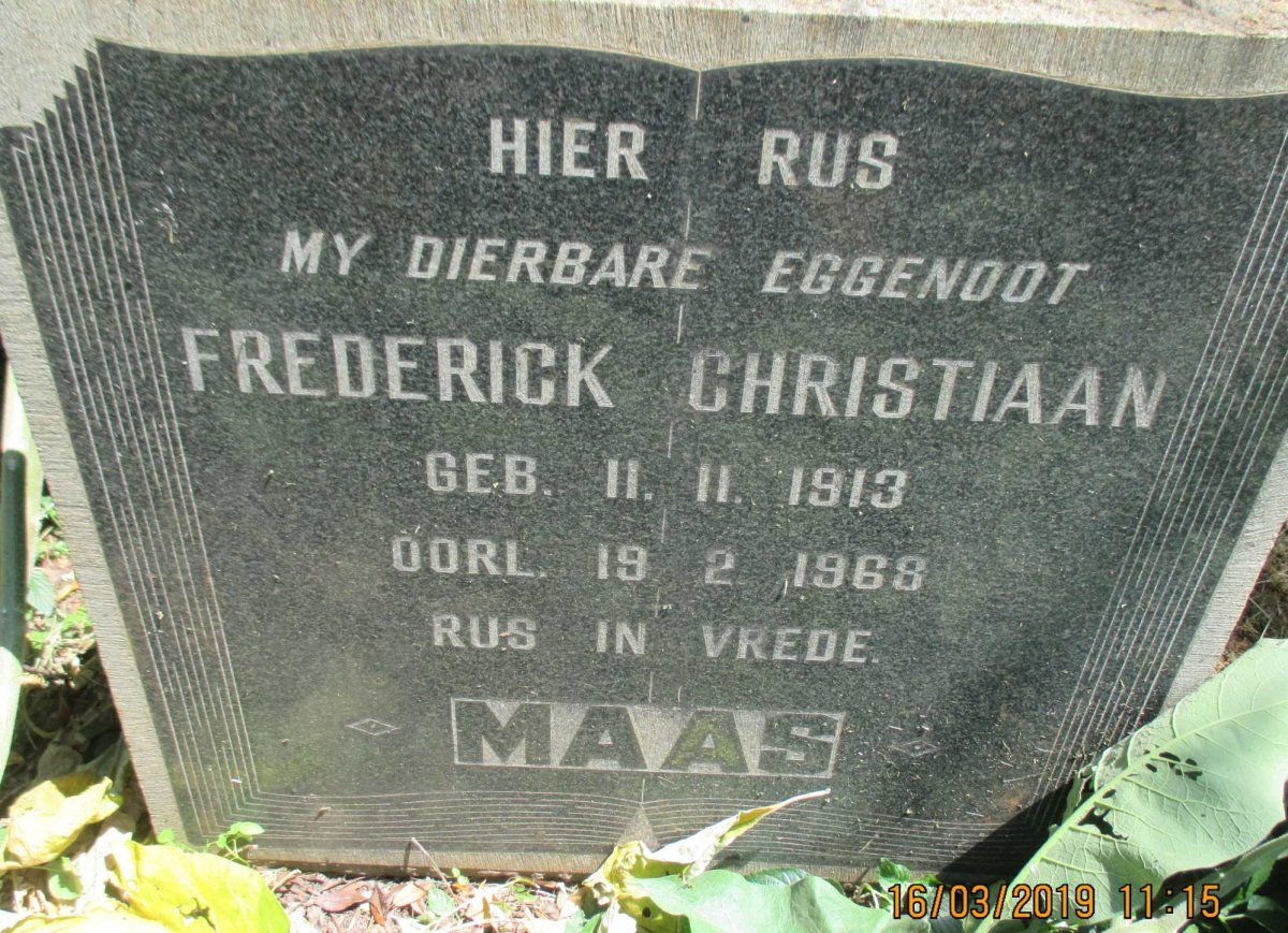 MAAS Frederick Christiaan 1913-1968