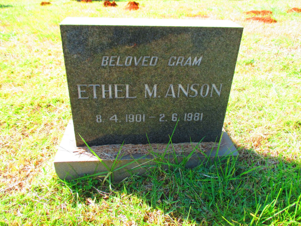 MANSON Ethel M. 1901-1981