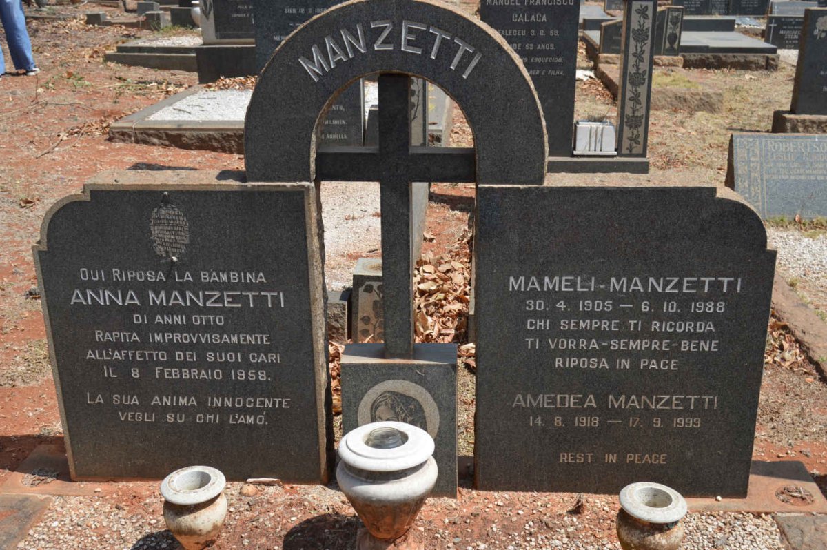 MANZETTI  Mameli 1905-1988 &amp; Amedea 1918-1999 :: MANZETTI Anna -1958