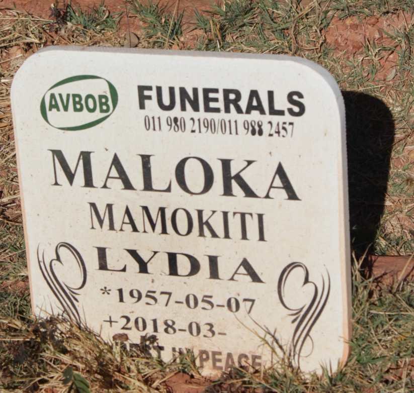 MALOKA Mamokiti Lydia 1957-2018
