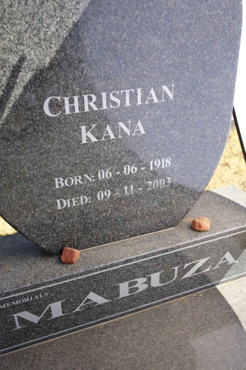 MABUZA Christian Kana 1918-2003