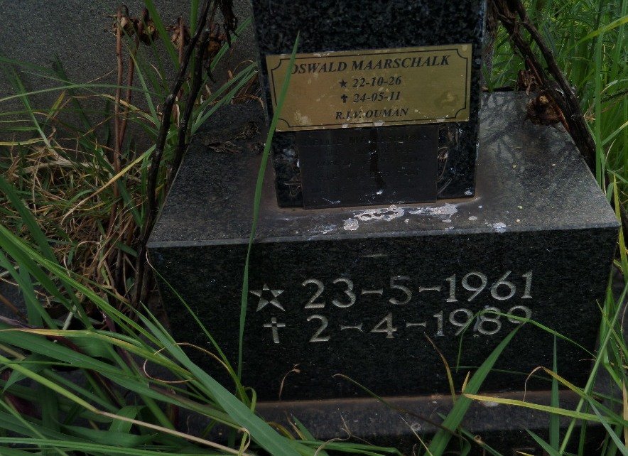 MAARSCHALK Oswald 1926-2011 &amp; Nellie 1936-2006 :: MAARSCHALK Ossie 1961-1989