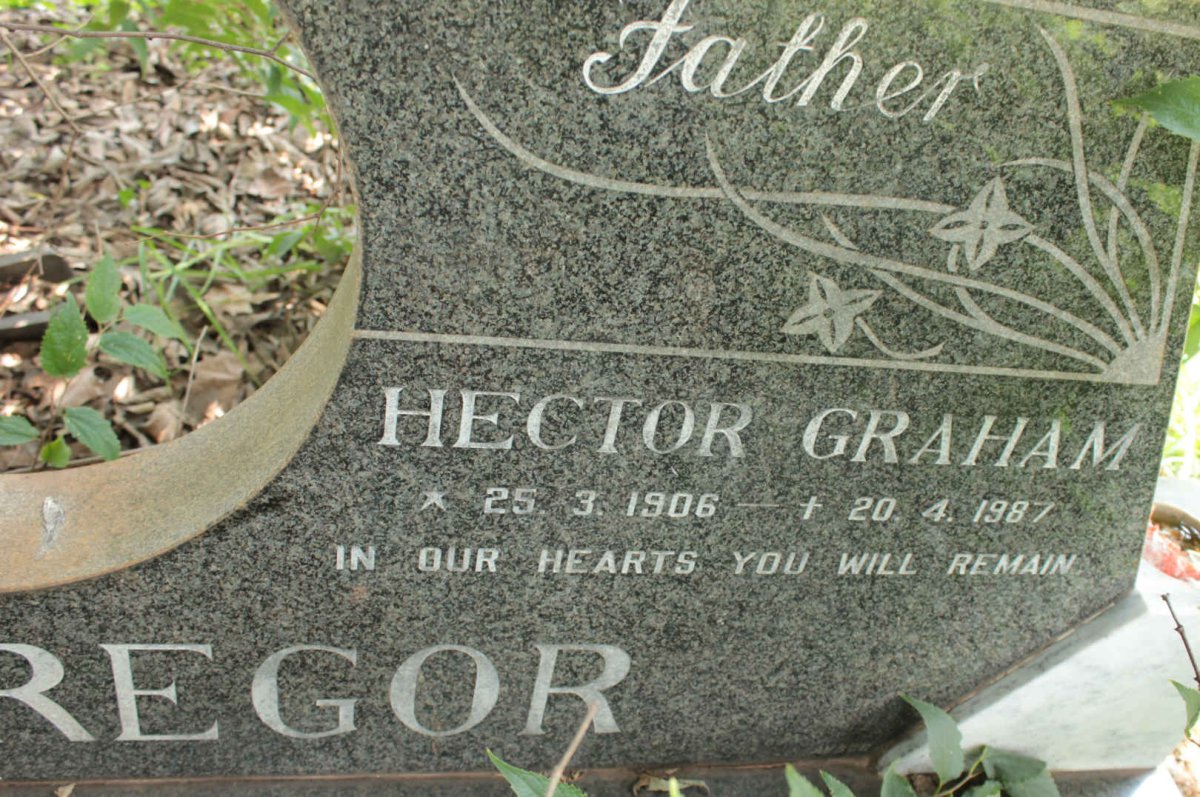 MacGREGOR Hector Graham 1906-1987 &amp; Frances M. 1909-1993