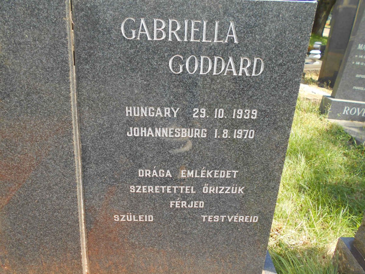 MAGDA Richard B.  :: GODDARD Gabriella 1939-1970