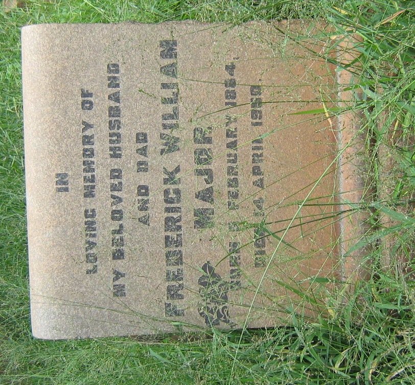 MAJOR Frederick William 1884-1950 &amp; Johanna Isobella 1890-1972