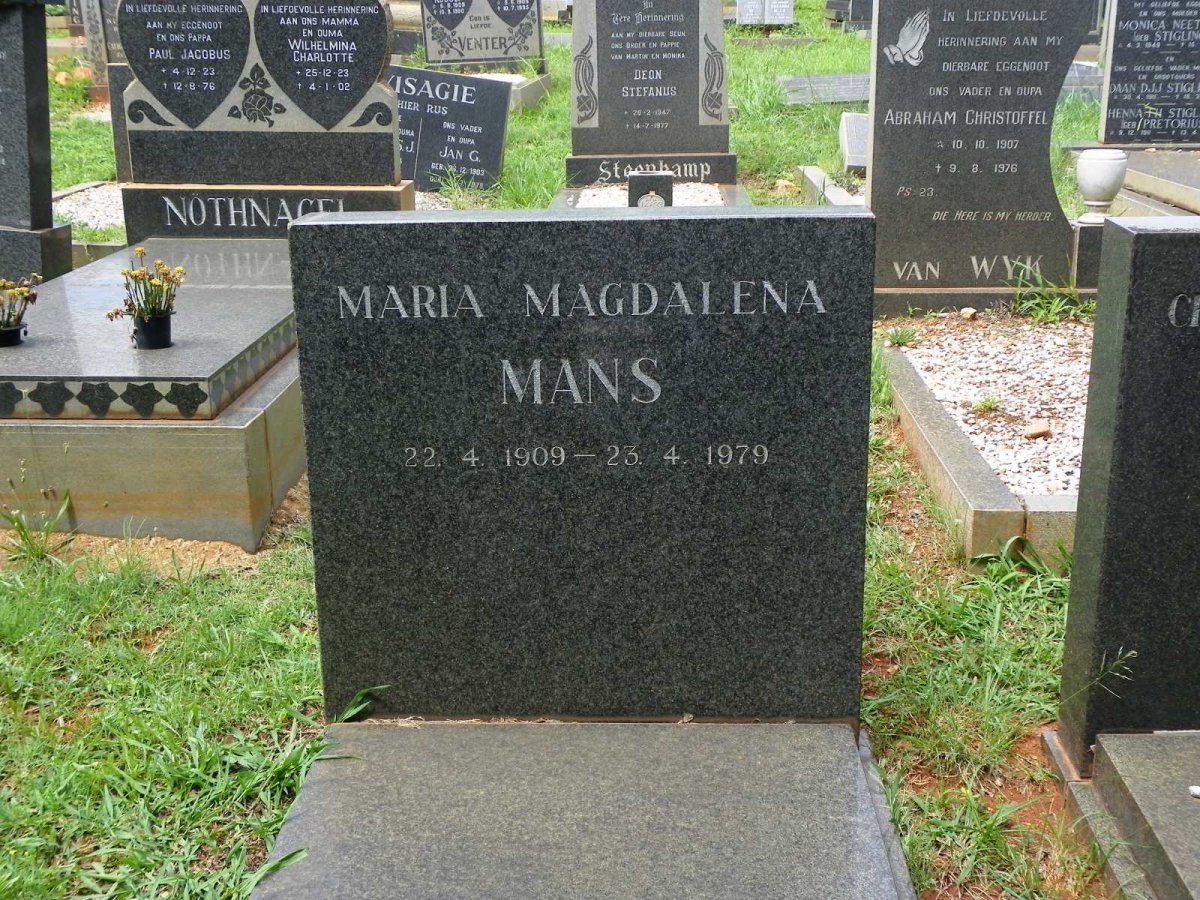 MANS Maria Magdalena 1909-1979