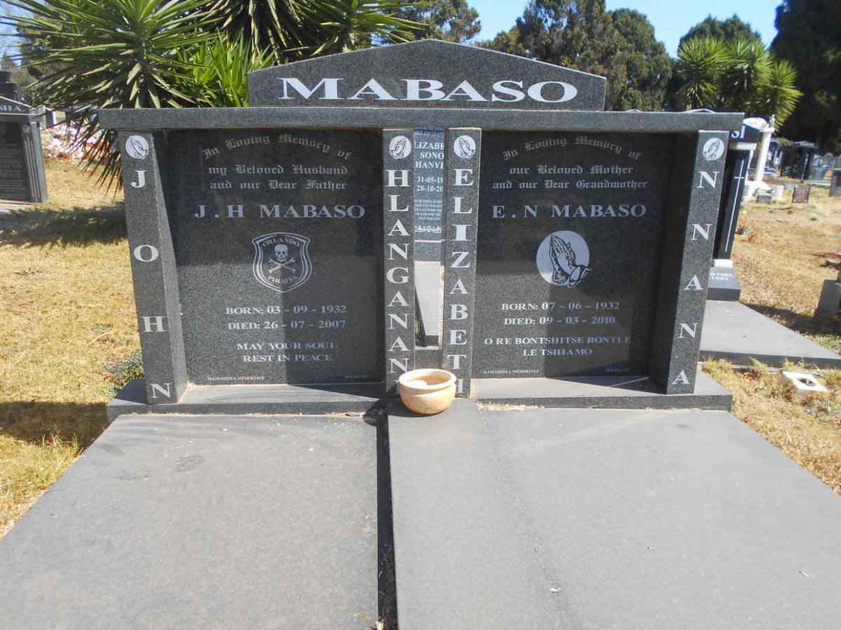 MABASO J.H. 1932-2007 &amp; E.N. 1932-2010