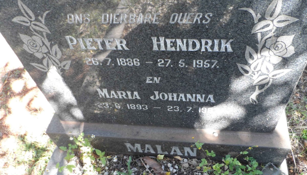 MALAN Pieter Hendrik 1886-1957 &amp; Maria Johanna 1893-198?