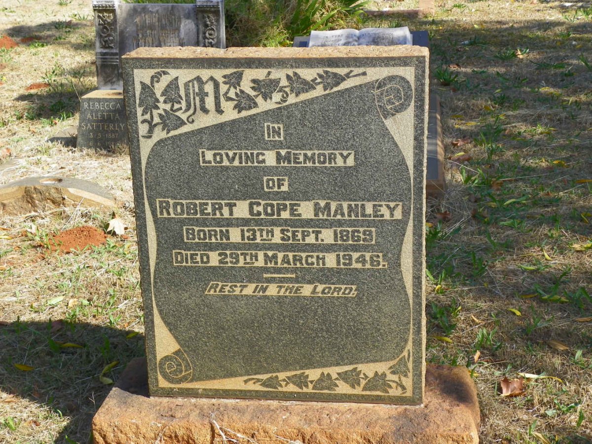 MANLEY Robert Cope 1869-1946