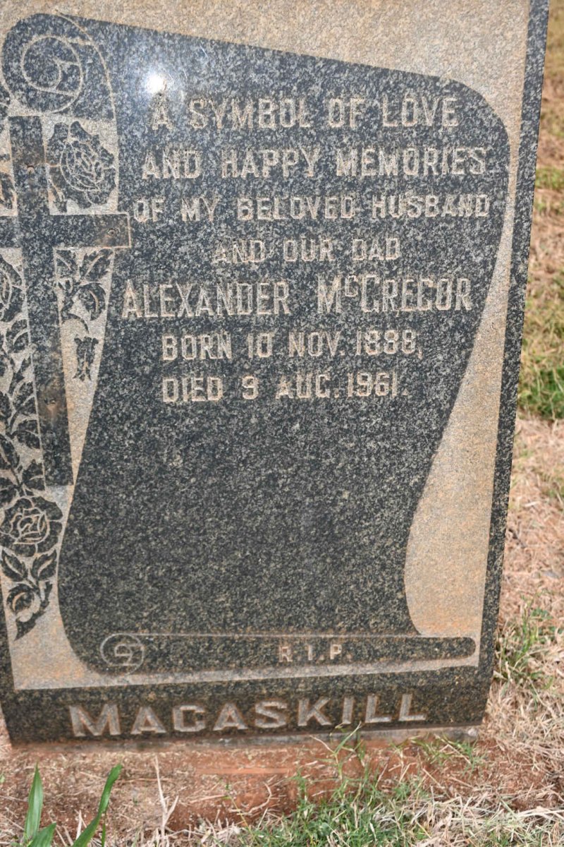 MACASKILL Alexander McGregor 1888-1961