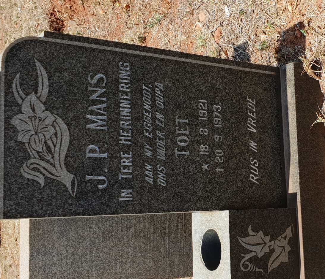 MANS J.P. 1921-1973