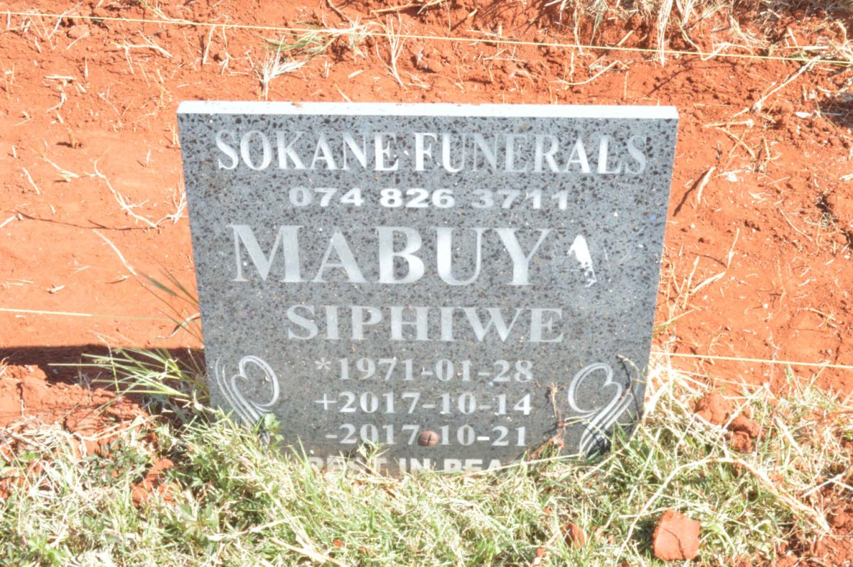 MABUYA Siphiwe 1971-2017