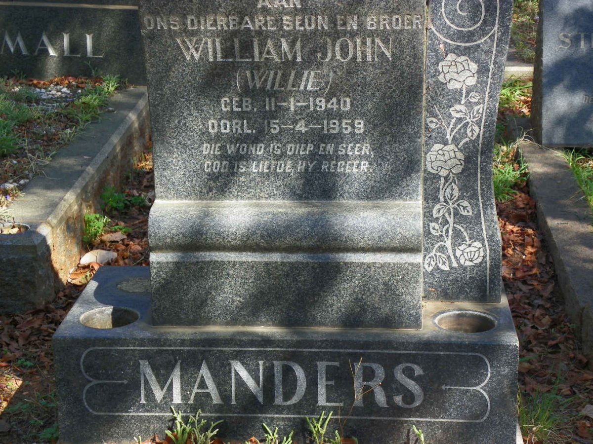 MANDERS William John 1940-1959