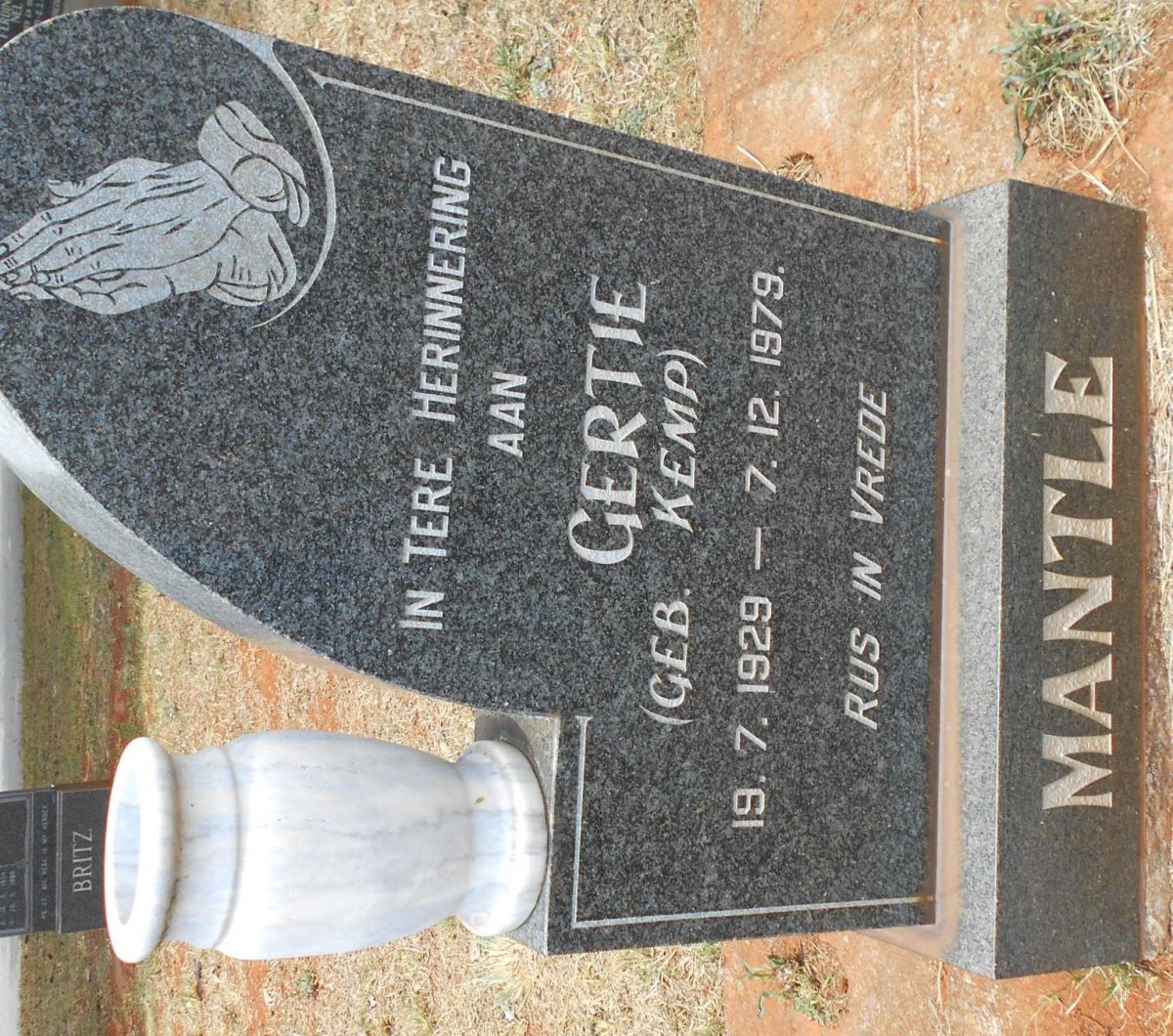 MANTLE Gertie nee KEMP 1929-1979