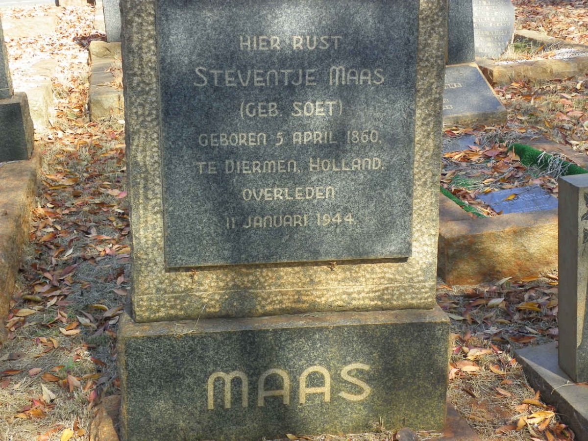 MAAS Steventje nee SOET 1860-1944