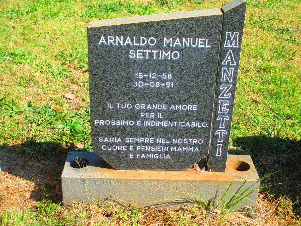 MANZETTI Arnaldo Manuel Settimo 1958-1991