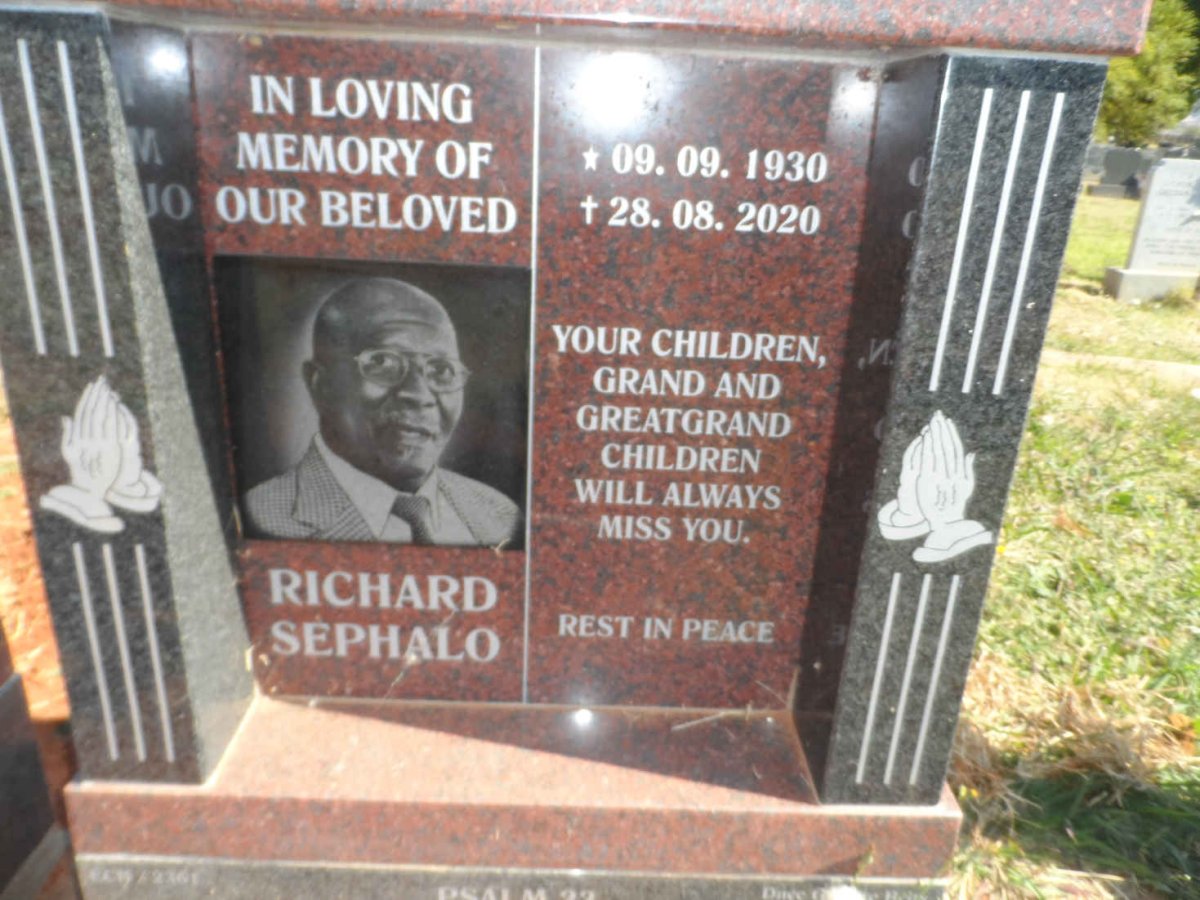 MAMAREGANE Richard Sephalo 1930-2020