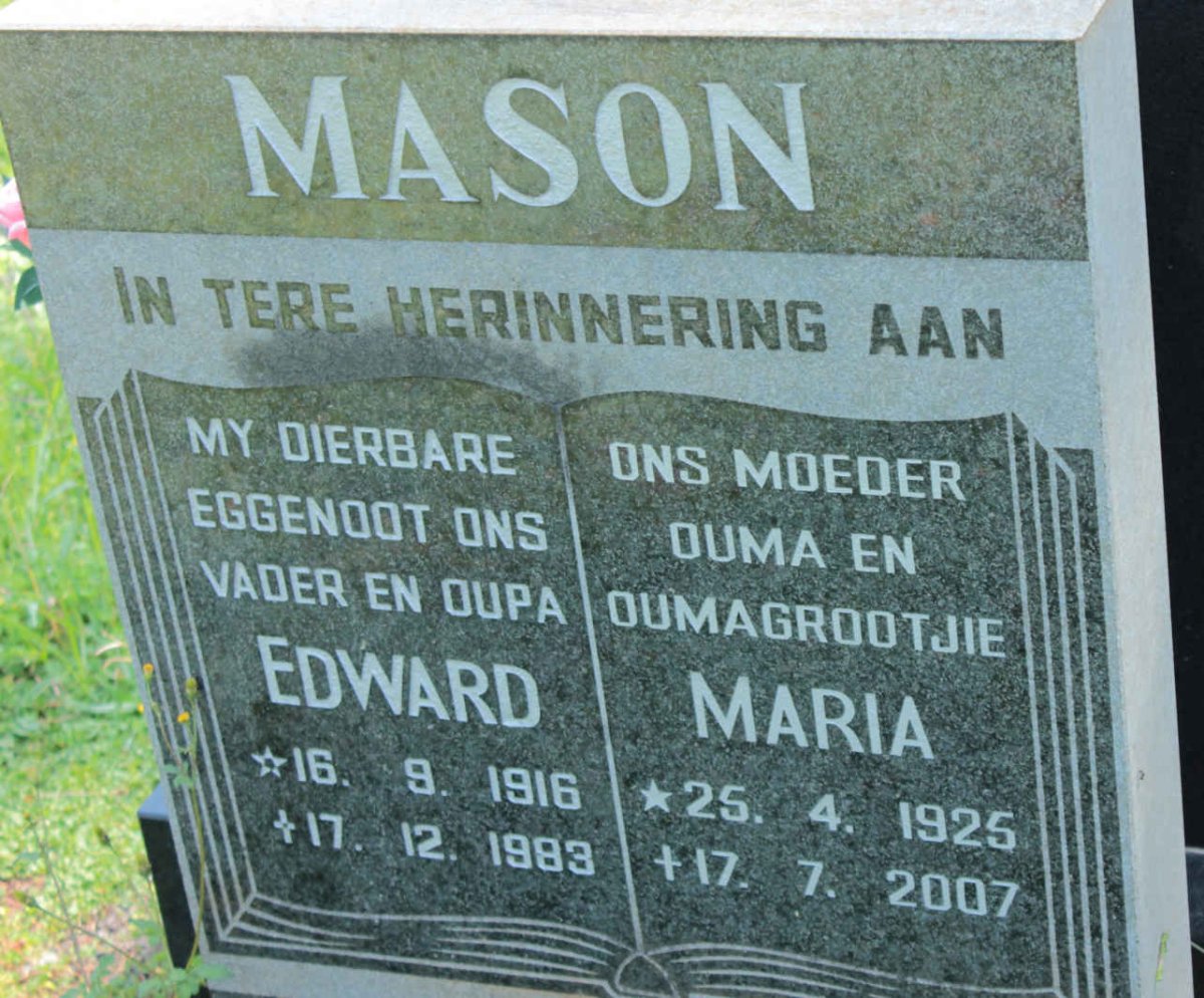 MASON Edward 1916-1983 &amp; Maria 1925-2007