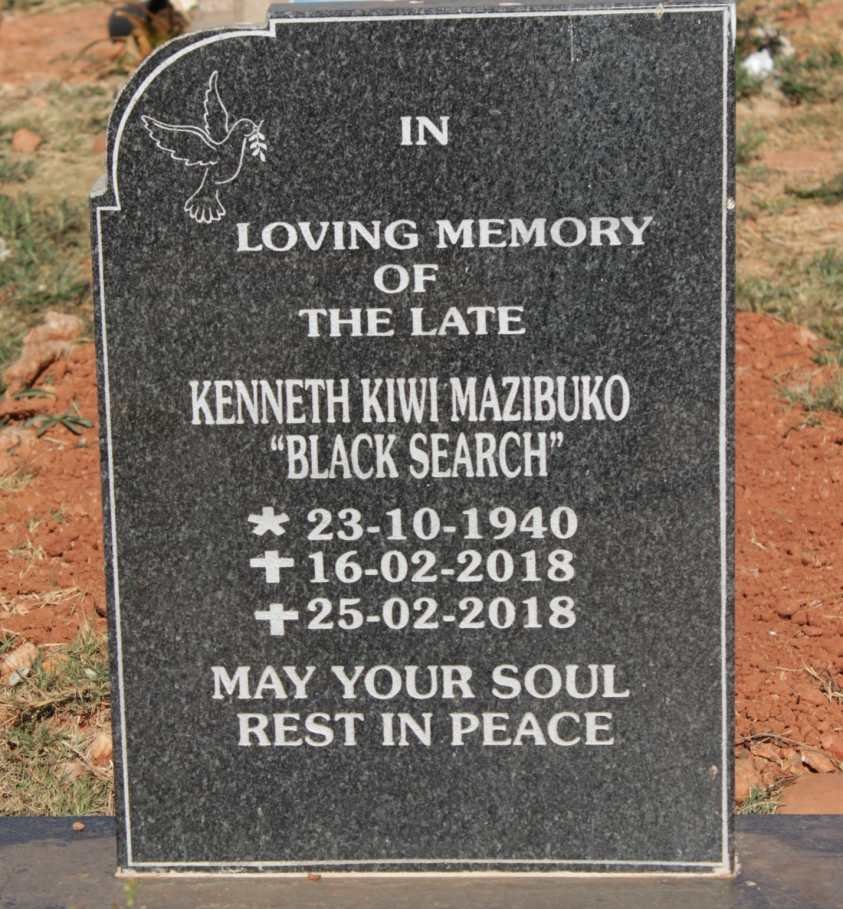 MAZIBUKO Kenneth Kiwi 1940-2018