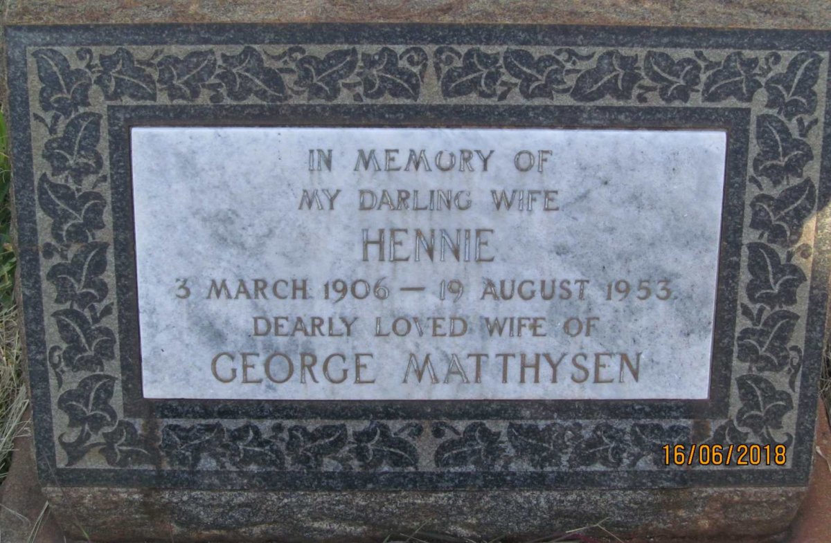 MATTHYSEN Hennie 1906-1953