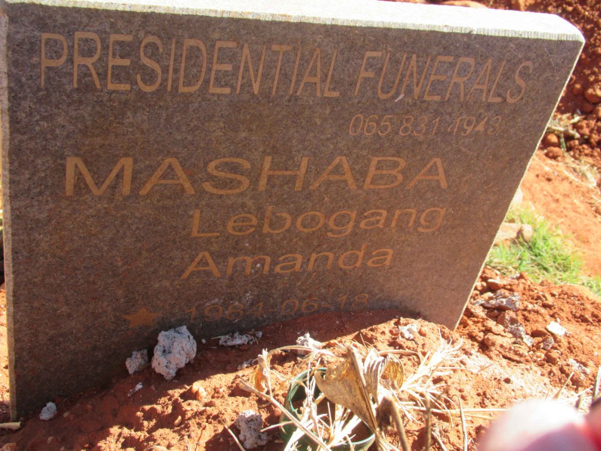 MASHABA Lebogang Amanda 1984-