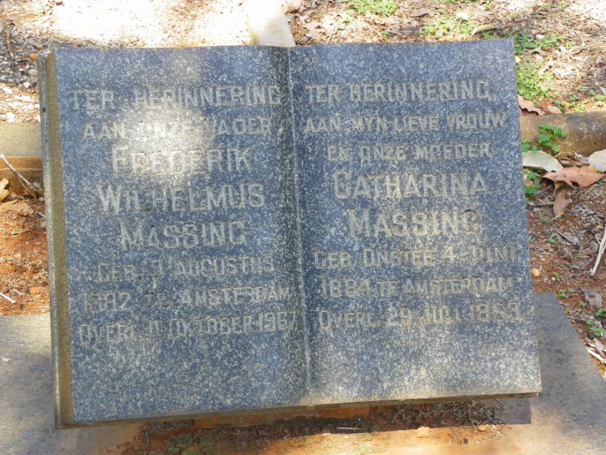 MASSING Frederik Wilhelmus 1882-1967 &amp; Catharina 1884-1953