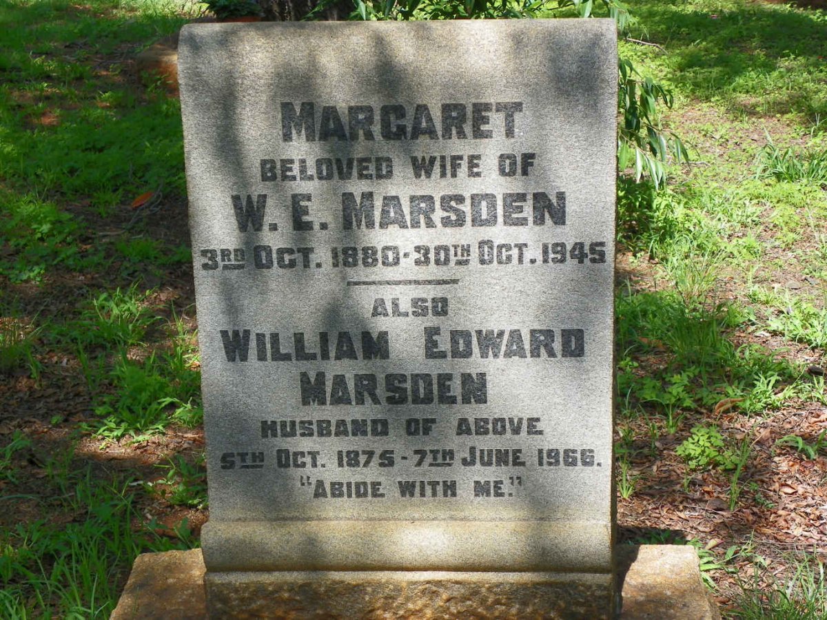 MARSDEN William Edward 1875-1966 &amp; Margaret 1880-1945