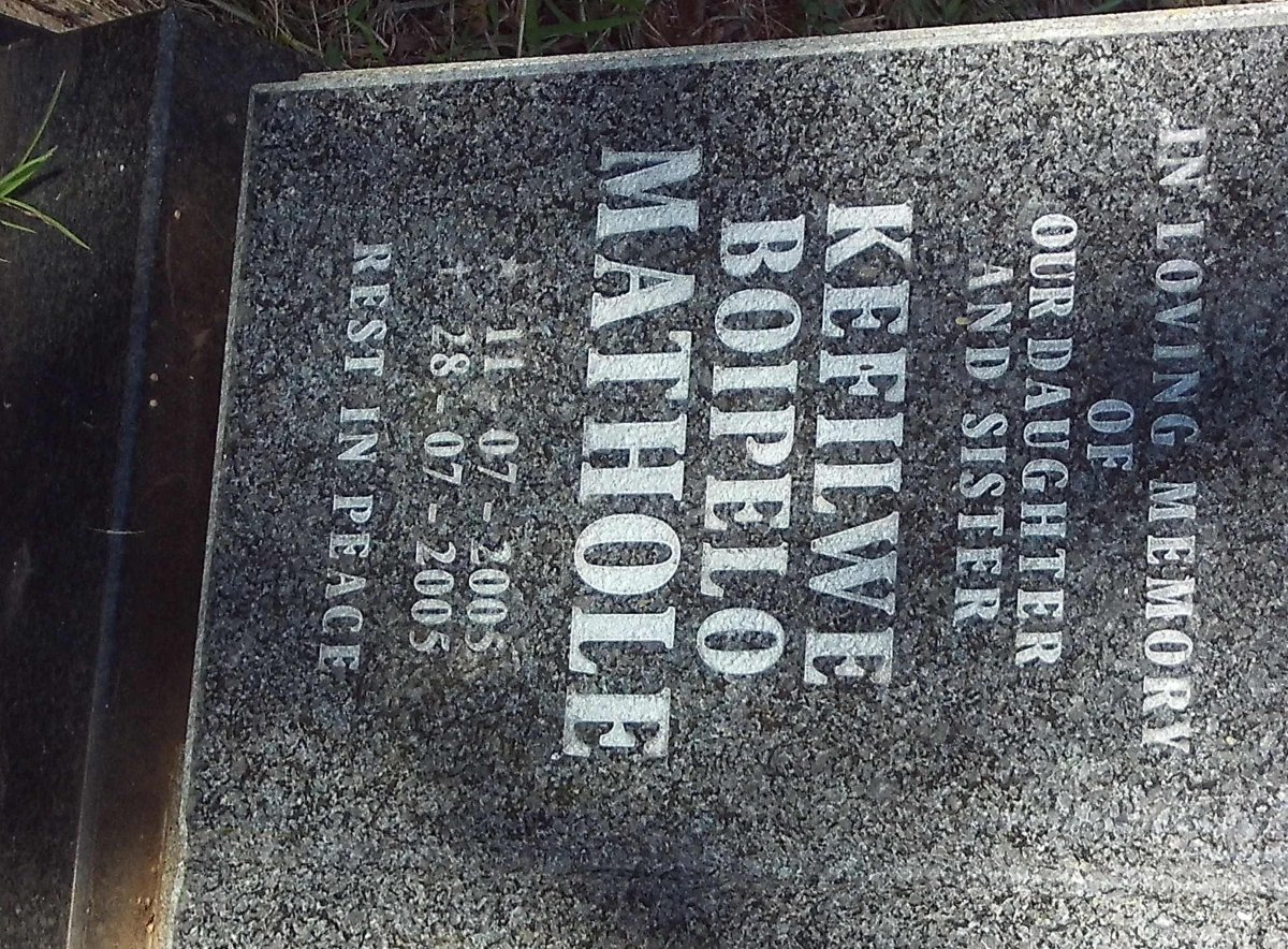MATHOLE Kefilwe Boipelo 2005-2005