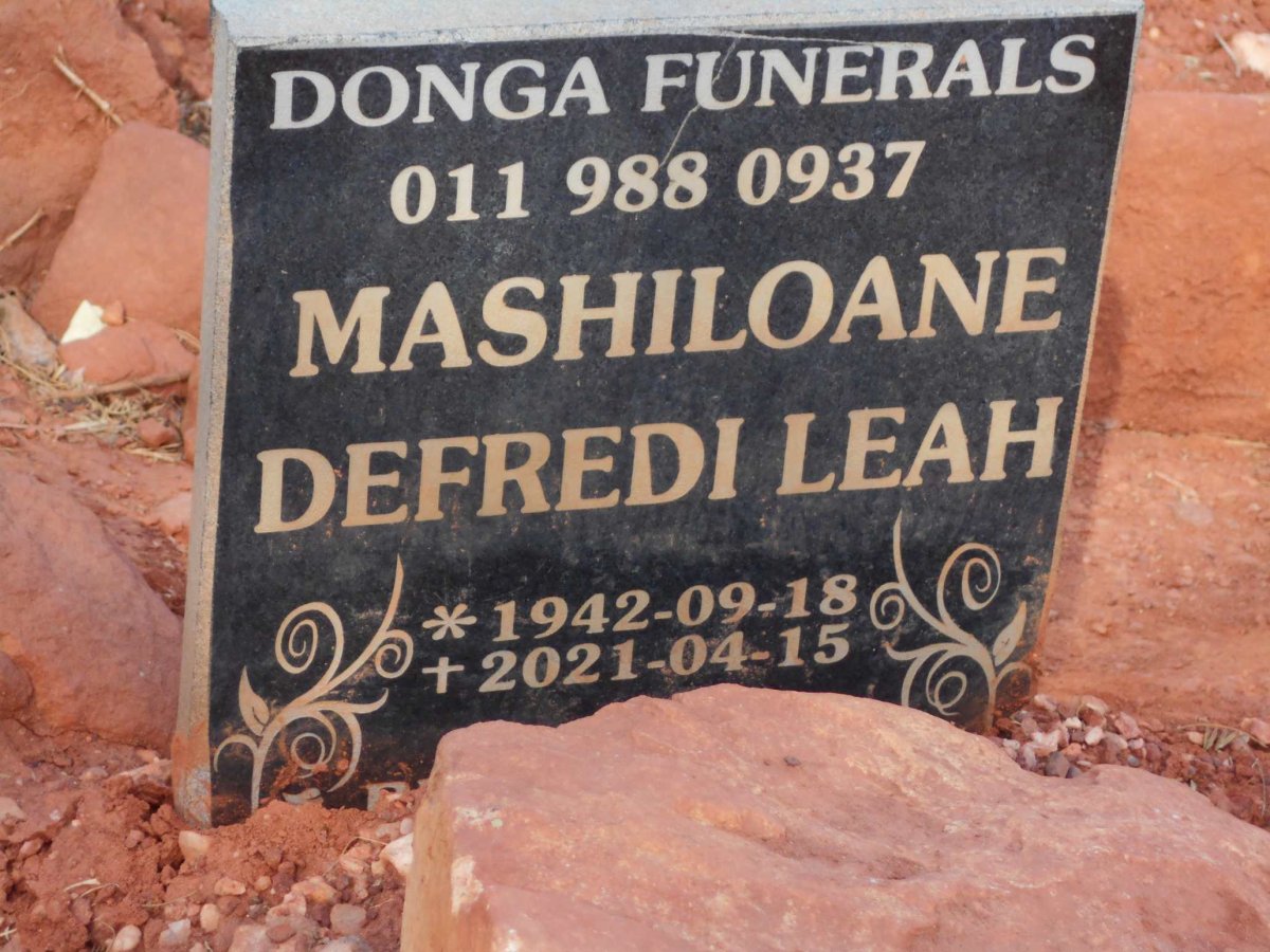 MASHILOANE Defredi Leah 1942-2021