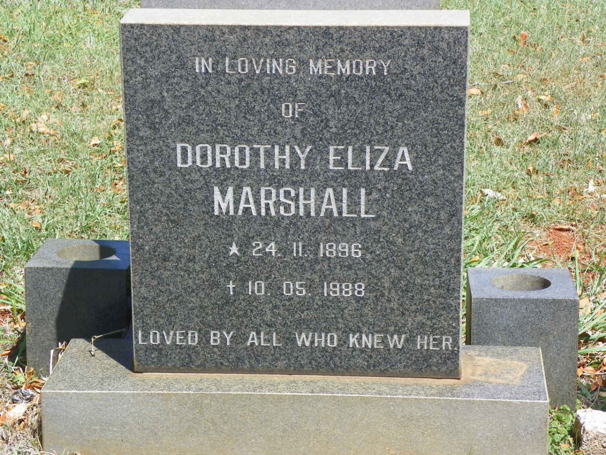 MARSHALL Dorothy Eliza 1896-1988