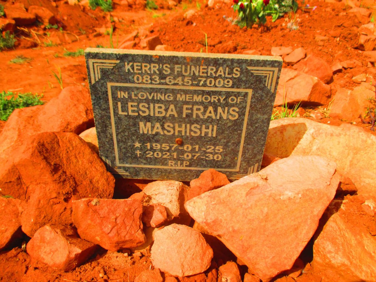 MASHISHI Lesiba Frans 1957-2021
