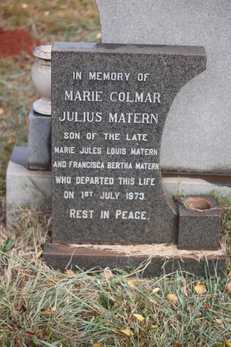 MATERN Marie Colmar Julius -1973