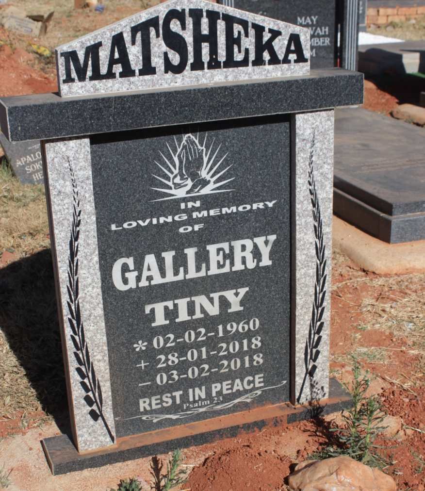 MATSHEKA Gallery Tiny 1960-2018