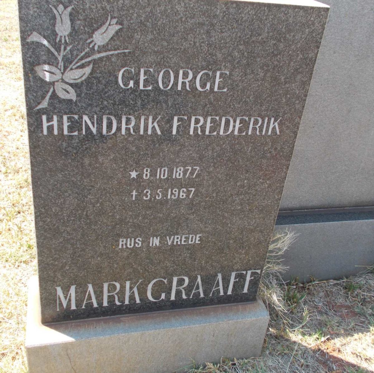 MARKGRAAFF George Hendrik Frederik 1877-1967