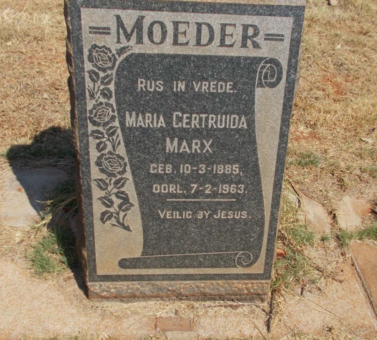 MARX Maria Gertruida 1885-1963