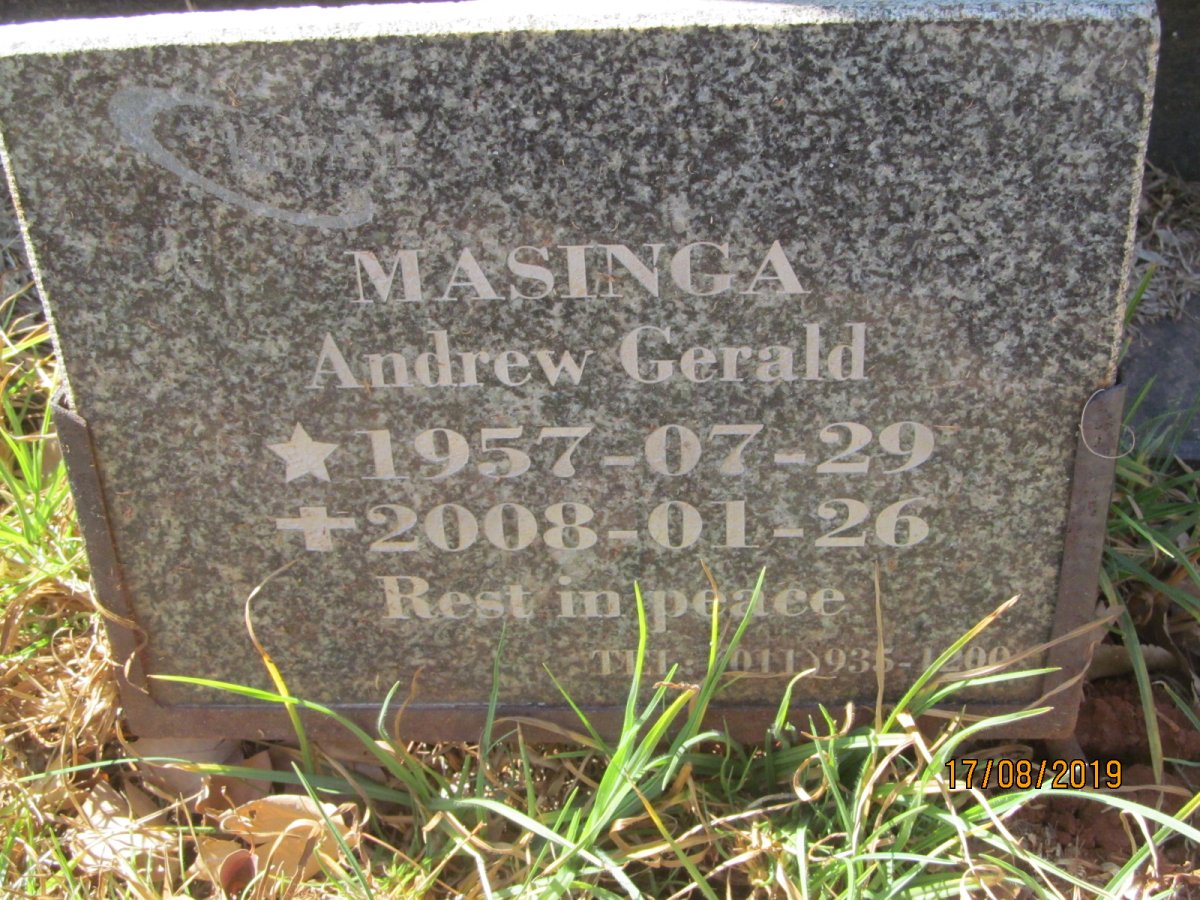 MASINGA Andrew Gerald 1957-2008