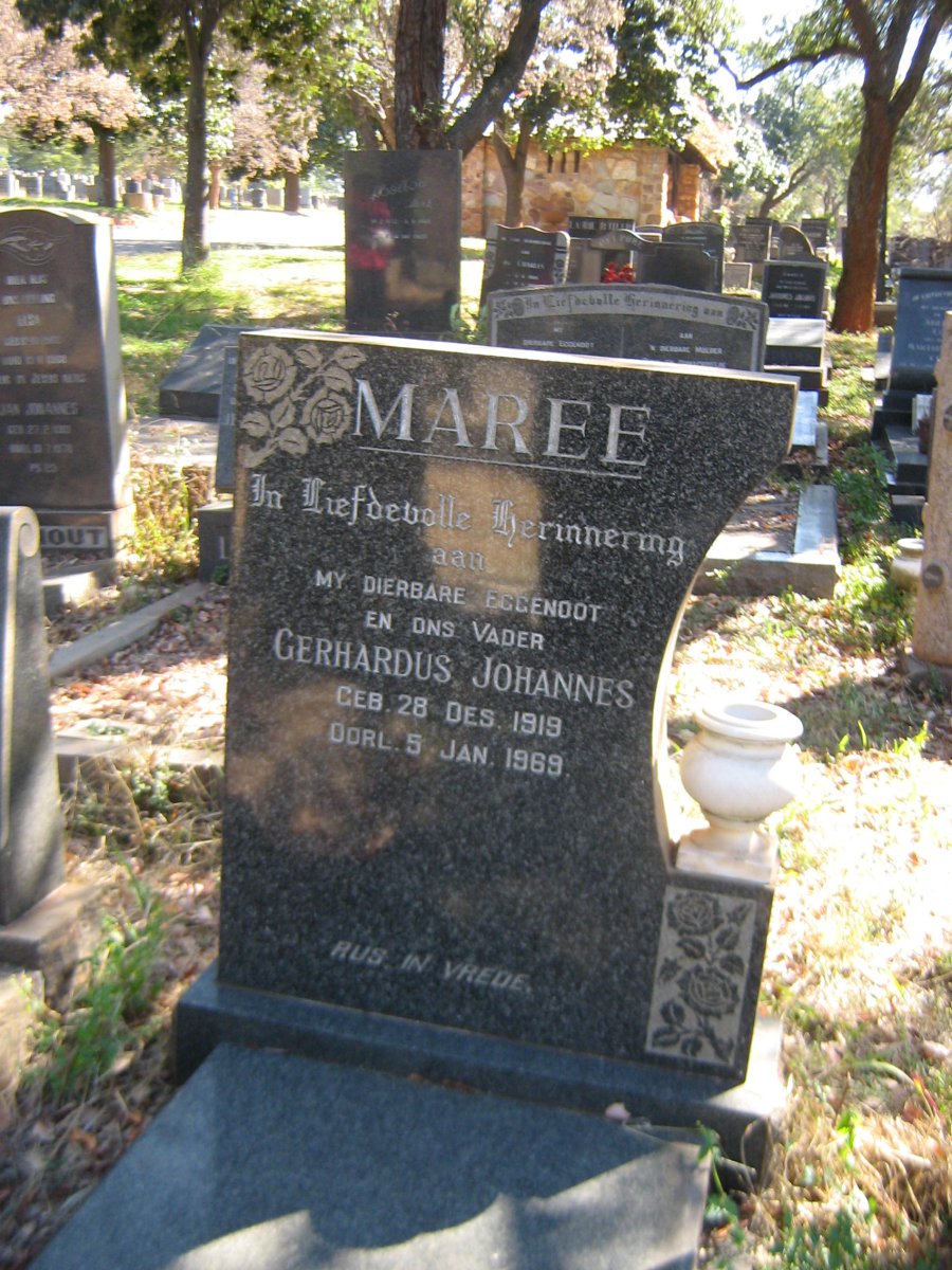 MAREE Gerhardus Johannes 1919-1969