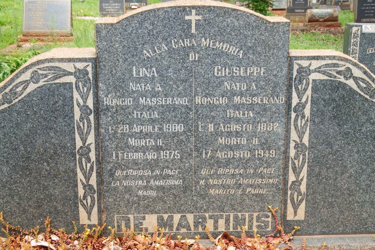 MARTINIS Giuseppe, de 1882-1949 &amp; Lina 1900-1975