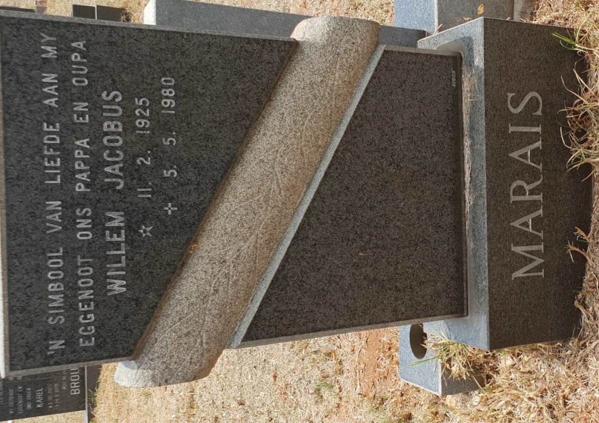 MARAIS Willem Jacobus 1925-1980