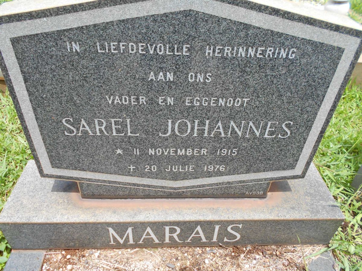 MARAIS Sarel Johannes 1915-1976