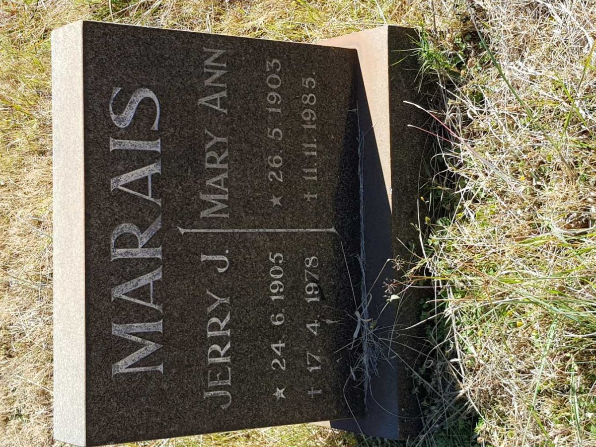 MARAIS Jerry J. 1905-1978 &amp; Mary Ann 1903-1985